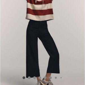 Maeve by Anthropologie | Black The Colette Magic Fabric Wide Leg Crop Pant